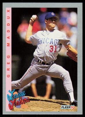 1993 Fleer Greg Maddux #707 BASEBALL Chicago Cubs - Image 1 of 2