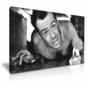 Die Hard Movie Bruce Willis Canvas Wall Art Picture Print 76x50cm - Picture 1 of 7