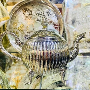 Moroccan Handmade Silver Teapot, Luxury Teapot for Tea Ceremony And Home Decor - Picture 1 of 5