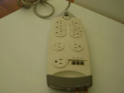BELKIN 2 meter 9 SOCKET POWER TRANSIENTVOLTAGE SURGE SUPPRESSOR F9M923-08 - Image 1 of 4