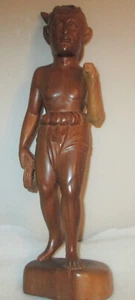 Handgeschnitzter Holz Mann mit Axt & Seil Figur Bali Insel Indonesien - Bild 1 von 5