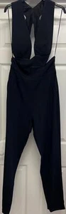 Mono sin mangas STELLA MCCARTNEY Negro Plunge Escote en V Detalle Recortado Reino Unido10 - Imagen 1 de 8
