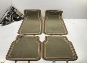Pilot FM-09T Universal Trim-To-Fit Heavy Duty Carpet Tan Floor Mats, 4-Piece Set - Picture 1 of 9