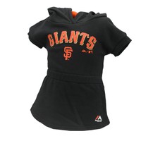 San Francisco Giants MLB Majestic Baby Infant Girls Hooded Dress-Style Shirt New