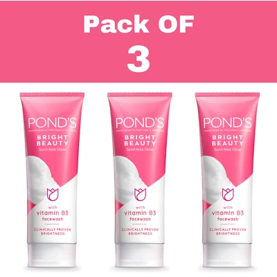 3 X POND'S Bright Beauty Spotless Glow lavado facial con vitamina B3 - 50 g Foto 1 de 4