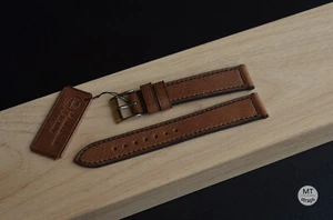 18 mm Cinturino artigianale pelle rilascio rapido Handmade Italy Vintage Leather - Picture 1 of 17