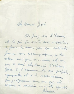Akarova (1904-1999) - Danseuse et artiste belge - Lettre autographe signée - Foto 1 di 1