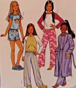 2003 Girls Sleepwear Robe Sewing Pattern U-Pick Size 7-16 Butterick 4016 OOP - Picture 1 of 2