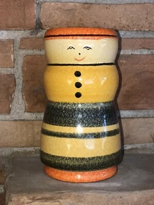 Vintage Italica Ars Bitossi Stil handbemalt figürlich Volkskunst Keramik Vase - Bild 1 von 11
