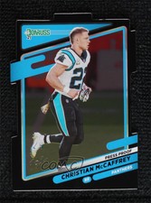 2021 Panini Donruss Press Proof Black Die-Cut 1/1 Christian McCaffrey 08gc