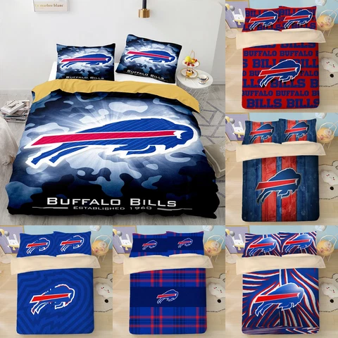Buffalo Bills 3PCS Bedding Set Quilt Cover & Pillowcases Soft Duvet Covers Set Cover