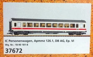 PIKO 37672 G Personenwagen IC 1. Klasse Ep. VI DB AG - Picture 1 of 2