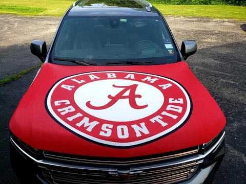 Alabama Crimson Tide Auto Hood Cover | Sports Flags | Hood Flags Cover