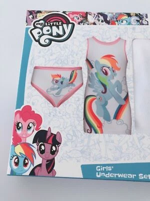 Girl Children Cotton My little Pony Panties Underwear Undies Briefs Singlet Set - Image 1 of 4