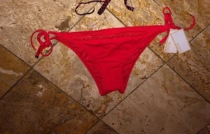 Michael Kors Bohemian Rhapsody Koralle Perlen Bikini Badeanzug Unterteil Damen L Neu mit Etikett - Bild 1 von 7