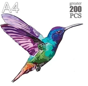 Creative - Size A4 "Humming Bird" Wooden Jigsaw Puzzle (approx. 200pcs) # NIAO-0 - Picture 1 of 2
