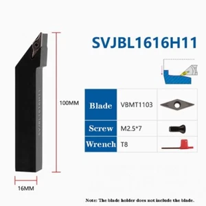 16mm SVJBL1616H11 CNC Lathe Carbide External Turning Tool Holder For VBMT1103 - Picture 1 of 3