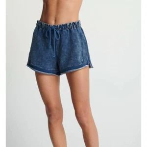 Sundays Anthropologie Indigo Blue Fallon Shorts Womens Size Small Fabric - Picture 1 of 10