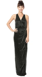 Parker Black Beaded Racerback Theron Dress Size 6 Reg $594.00 - Picture 1 of 7