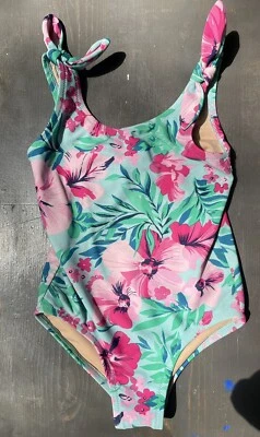 Maiô Crewcuts feminino estampa havaiana peça única tamanho 4-5 - Imagem 1 de 3