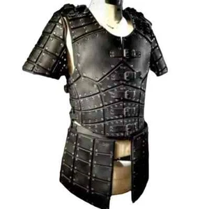 Leather Armor & Arm Bracer Medieval Breastplate Viking mfc - Picture 1 of 3