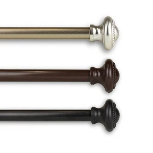 Nova 7/16" Cafe Rod verstellbare Draperierrute 18-48" (3 Farben, 2 Größen) - 2er Set - Bild 1 von 4