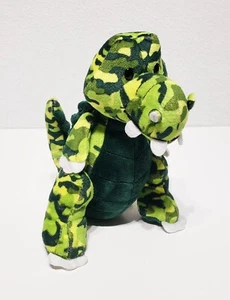 Ganz Webkinz Green CAMO CROC Crocodile Plush Stuffed Animal Toy NO CODE 9" GUC - Picture 1 of 9