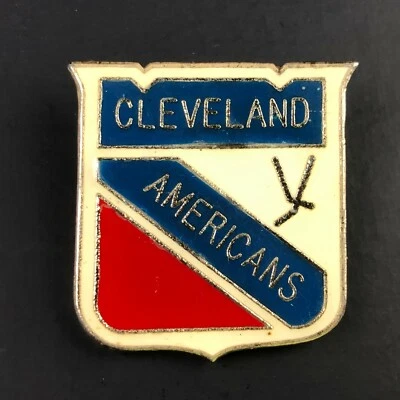 Vintage Cleveland Americans Hockey Pin Metal Enamel Pinback Logo Insignia Sports - Image 1 of 4