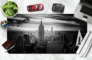3D Black White Empire Building 8 Non-slip Office Desk Mouse Mat Keyboard Game - Picture 1 of 7