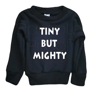 Baby Säugling Neugeborenes Sweatshirt winzig, aber mächtig Halloween Horror lustig - Bild 1 von 2