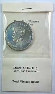 1972 Republic of Panama One Balboa / San Francisco Struck TM 10081 - Picture 1 of 3