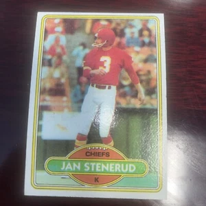 1980 Topps Football # 266 Jan Stenerud Kansas City Chiefs - Picture 1 of 2