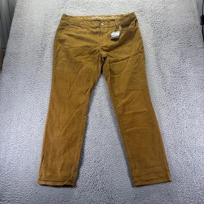 Eddie Bauer Chino Pants Womens Size 16 Brown Stretch Boyfriend Slim Corduroy - Image 1 of 4