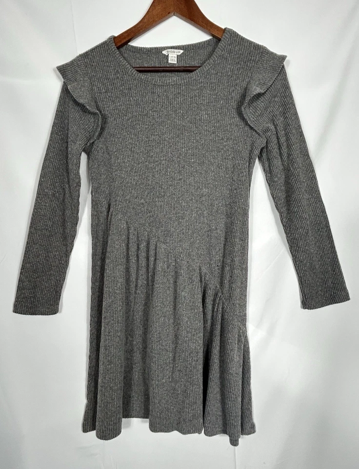 Vestido Suéter Charlotte by Cato Niñas Gris Acanalado Tejido Talla L (14/16) Clásico Foto 1 de 4