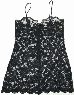 Victoria Secret 黑色透明蕾丝睡衣金色标签尺寸 M — 第 1/3 张图片