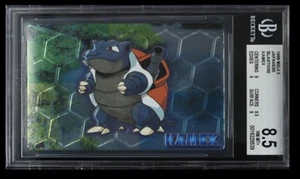1999 Pokemon Meiji 3 Blastoise (Kamex) BGS 8.5 Japanese Embossed - Picture 1 of 2