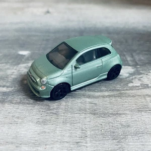 2020 Matchbox 2019 Metallic Mint Green FIAT 500 Turbo With Black Rims - Picture 1 of 7
