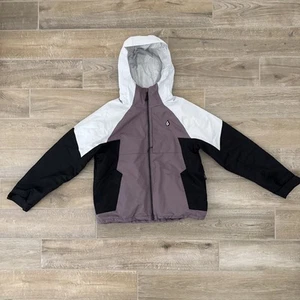 Volcom Women's Insulated Snowboard Ski Winter Snow Jacket Purple White Size M - Picture 1 of 5