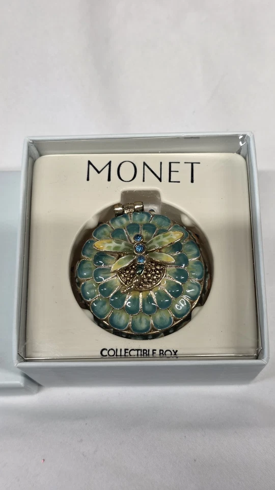 MONET  "DRAGONFLY"  Collectible Enamel Keepsake Trinket Box  - Image 1 of 4