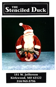 ROLY POLY SANTA Holzhandwerk und dekoratives Malmuster von der schablonierten Ente - Bild 1 von 1