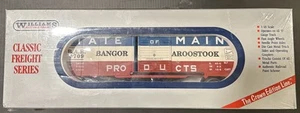 Williams Train Freight Box Car #59 State of Maine Bangor Aroostook O Scale - Picture 1 of 5