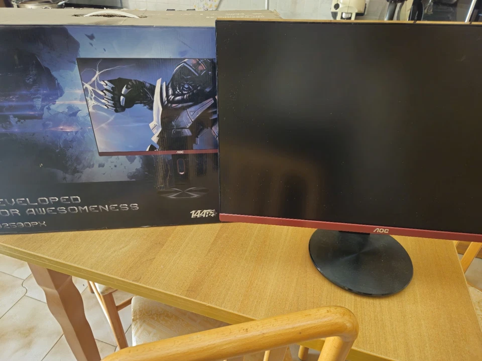 AOC G2590PX Monitor Gaming 24.5" FHD 1920x1080 144 Hz, 1 ms, Nero/Rosso - Image 1 of 1