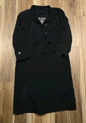 Abrigo de Colección Fleet Street Para Mujer 8P Forrado Negro Capa Top Gabardina Bolsillos  Foto 1 de 4