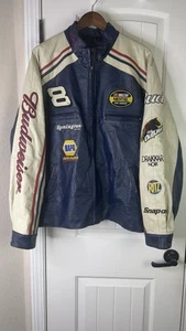Chaqueta de cuero de colección 98’ NASCAR Dale Earnhardt Jr Budweiser Chase Wilsons carreras - Imagen 1 de 24
