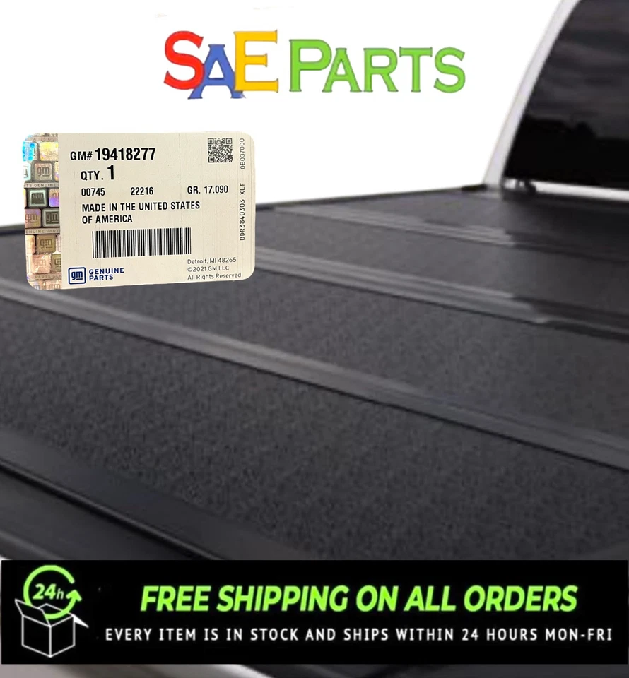 NEW OEM GM 19418277 Hard Tri-Fold Tonneau Cover For 2019-2022 Silverado, Sierra - Image 1 of 1