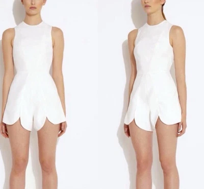 AQ/AQ White Romp Playsuit Sleeveless Bridal Party Size US 10 NWT! - Image 1 of 4