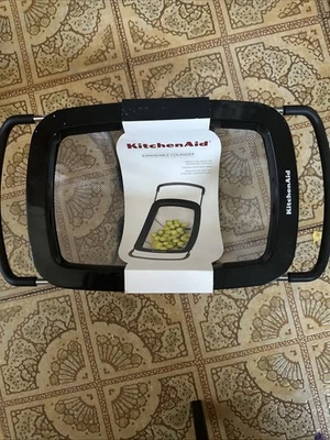 KitchenAid Expandable Stainless Steel Colander, One size, Black - Image 1 of 4