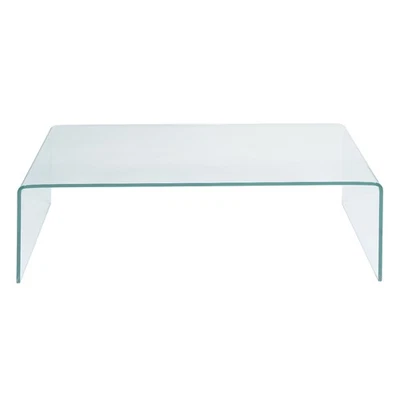 Topbuy Tempered Glass Coffee Table Accent Cocktail Side Table - Image 1 of 4