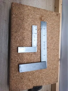 Engineers Squares Rabone &Sons 3" & 6" steel set squares With Measurements - Picture 1 of 6
