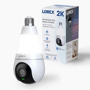 2K Wi-Fi Smart Lightbulb Camera | E26/E27 Socket | Pan-Tilt View, Color Night... - Picture 1 of 8